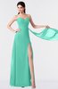 ColsBM Vivian Seafoam Green Modern A-line Sleeveless Backless Split-Front Bridesmaid Dresses