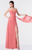 ColsBM Vivian Shell Pink Modern A-line Sleeveless Backless Split-Front Bridesmaid Dresses