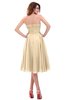 ColsBM Lena Apricot Gelato Plain Strapless Zip up Knee Length Pleated Prom Dresses