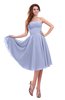 ColsBM Lena Blue Heron Plain Strapless Zip up Knee Length Pleated Prom Dresses
