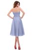 ColsBM Lena Blue Heron Plain Strapless Zip up Knee Length Pleated Prom Dresses