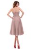 ColsBM Lena Blush Pink Plain Strapless Zip up Knee Length Pleated Prom Dresses