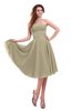 ColsBM Lena Candied Ginger Plain Strapless Zip up Knee Length Pleated Prom Dresses