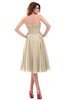 ColsBM Lena Champagne Plain Strapless Zip up Knee Length Pleated Prom Dresses