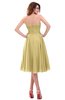 ColsBM Lena Gold Plain Strapless Zip up Knee Length Pleated Prom Dresses