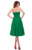 ColsBM Lena Green Plain Strapless Zip up Knee Length Pleated Prom Dresses