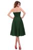 ColsBM Lena Hunter Green Plain Strapless Zip up Knee Length Pleated Prom Dresses