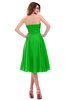ColsBM Lena Jasmine Green Plain Strapless Zip up Knee Length Pleated Prom Dresses