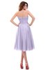 ColsBM Lena Light Purple Plain Strapless Zip up Knee Length Pleated Prom Dresses