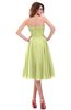 ColsBM Lena Lime Sherbet Plain Strapless Zip up Knee Length Pleated Prom Dresses