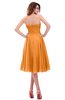 ColsBM Lena Orange Plain Strapless Zip up Knee Length Pleated Prom Dresses