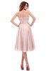 ColsBM Lena Pastel Pink Plain Strapless Zip up Knee Length Pleated Prom Dresses