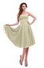 ColsBM Lena Putty Plain Strapless Zip up Knee Length Pleated Prom Dresses