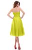 ColsBM Lena Sulphur Spring Plain Strapless Zip up Knee Length Pleated Prom Dresses