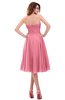 ColsBM Lena Watermelon Plain Strapless Zip up Knee Length Pleated Prom Dresses