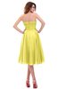 ColsBM Lena Yellow Iris Plain Strapless Zip up Knee Length Pleated Prom Dresses