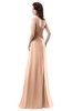 ColsBM Daisy Almost Apricot Simple Column Scoop Chiffon Ruching Bridesmaid Dresses