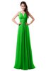 ColsBM Daisy Classic Green Simple Column Scoop Chiffon Ruching Bridesmaid Dresses