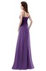 ColsBM Daisy Dark Purple Simple Column Scoop Chiffon Ruching Bridesmaid Dresses