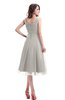 ColsBM Annabel Ashes Of Roses Simple A-line Chiffon Tea Length Pleated Cocktail Dresses