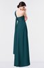 ColsBM Nayeli Blue Green Plain Empire Sleeveless Zip up Floor Length Pleated Bridesmaid Dresses