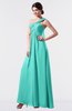 ColsBM Nayeli Blue Turquoise Plain Empire Sleeveless Zip up Floor Length Pleated Bridesmaid Dresses