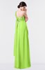 ColsBM Nayeli Bright Green Plain Empire Sleeveless Zip up Floor Length Pleated Bridesmaid Dresses