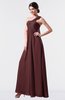 ColsBM Nayeli Burgundy Plain Empire Sleeveless Zip up Floor Length Pleated Bridesmaid Dresses