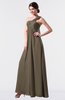 ColsBM Nayeli Carafe Brown Plain Empire Sleeveless Zip up Floor Length Pleated Bridesmaid Dresses