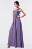 ColsBM Nayeli Chalk Violet Plain Empire Sleeveless Zip up Floor Length Pleated Bridesmaid Dresses