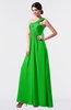 ColsBM Nayeli Classic Green Plain Empire Sleeveless Zip up Floor Length Pleated Bridesmaid Dresses