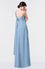 ColsBM Nayeli Dusty Blue Plain Empire Sleeveless Zip up Floor Length Pleated Bridesmaid Dresses