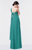 ColsBM Nayeli Emerald Green Plain Empire Sleeveless Zip up Floor Length Pleated Bridesmaid Dresses