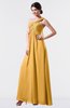 ColsBM Nayeli Golden Cream Plain Empire Sleeveless Zip up Floor Length Pleated Bridesmaid Dresses