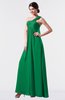 ColsBM Nayeli Green Plain Empire Sleeveless Zip up Floor Length Pleated Bridesmaid Dresses