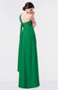 ColsBM Nayeli Green Plain Empire Sleeveless Zip up Floor Length Pleated Bridesmaid Dresses