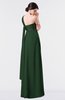 ColsBM Nayeli Hunter Green Plain Empire Sleeveless Zip up Floor Length Pleated Bridesmaid Dresses