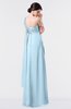 ColsBM Nayeli Ice Blue Plain Empire Sleeveless Zip up Floor Length Pleated Bridesmaid Dresses