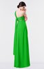 ColsBM Nayeli Jasmine Green Plain Empire Sleeveless Zip up Floor Length Pleated Bridesmaid Dresses