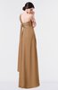 ColsBM Nayeli Light Brown Plain Empire Sleeveless Zip up Floor Length Pleated Bridesmaid Dresses