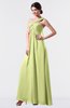 ColsBM Nayeli Lime Green Plain Empire Sleeveless Zip up Floor Length Pleated Bridesmaid Dresses