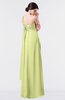 ColsBM Nayeli Lime Green Plain Empire Sleeveless Zip up Floor Length Pleated Bridesmaid Dresses