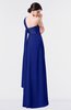 ColsBM Nayeli Nautical Blue Plain Empire Sleeveless Zip up Floor Length Pleated Bridesmaid Dresses