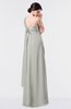 ColsBM Nayeli Platinum Plain Empire Sleeveless Zip up Floor Length Pleated Bridesmaid Dresses
