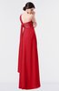 ColsBM Nayeli Red Plain Empire Sleeveless Zip up Floor Length Pleated Bridesmaid Dresses