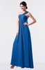 ColsBM Nayeli Royal Blue Plain Empire Sleeveless Zip up Floor Length Pleated Bridesmaid Dresses
