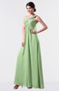 ColsBM Nayeli Sage Green Plain Empire Sleeveless Zip up Floor Length Pleated Bridesmaid Dresses