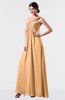 ColsBM Nayeli Salmon Buff Plain Empire Sleeveless Zip up Floor Length Pleated Bridesmaid Dresses