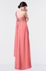 ColsBM Nayeli Shell Pink Plain Empire Sleeveless Zip up Floor Length Pleated Bridesmaid Dresses