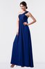 ColsBM Nayeli Sodalite Blue Plain Empire Sleeveless Zip up Floor Length Pleated Bridesmaid Dresses